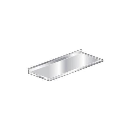 Aero Manufacturing Countertop, 304 Stainless Steel V-Edge, 10" Backsplash, 72"W x 30"D 1TCBV-3072